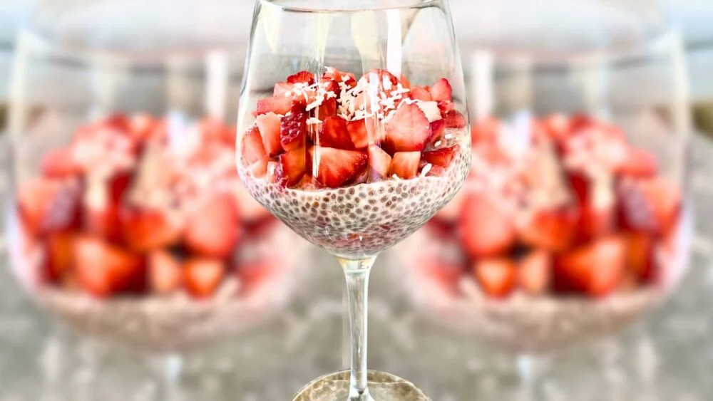 Chiagrød med jordbær opskrift på kalorielet morgenmad for kvinder